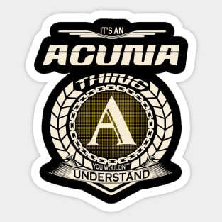 Acuna Sticker